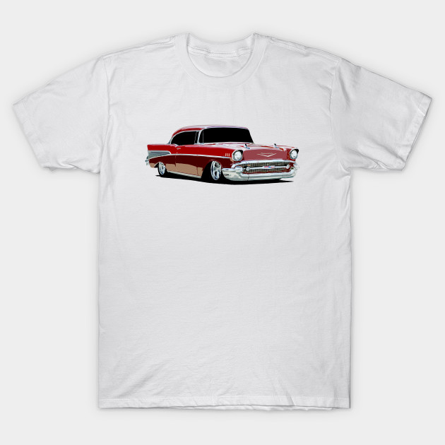 front/back - 1957 Chevy Bel Air - stylized, color by mal_photography